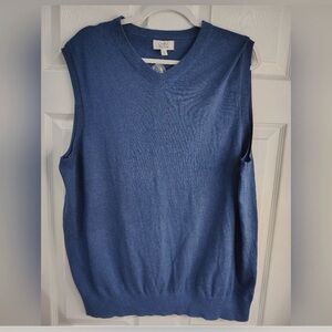 Croft & Barrow V-Neck Blue Sweater Vest